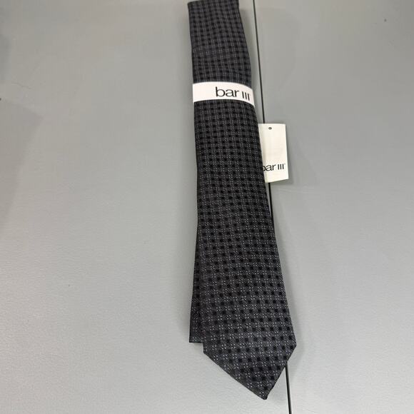 Barr III Mens Tie Nitro Heat Black Silk Blend New With Tags - Picture 2 of 12